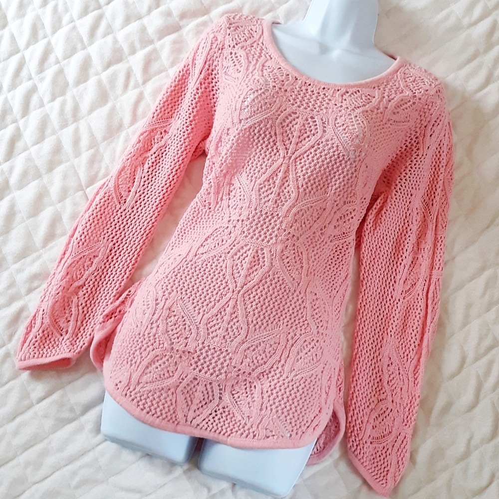 RELISTING🗣Women's Light Pink Open Knit Sweater ❤
